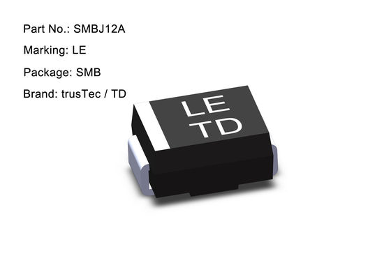 Diodo bidireccional 600W 12V SMBJ12A de la protección del Esd de la capacitancia ultrabaja