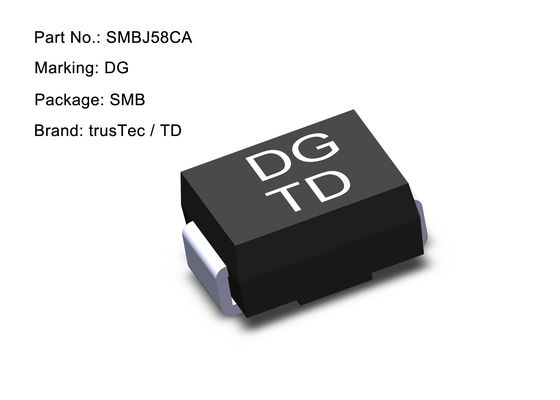 Supresores SMBJ58CA del diodo 58V 600W Esd de Smb SMD TV